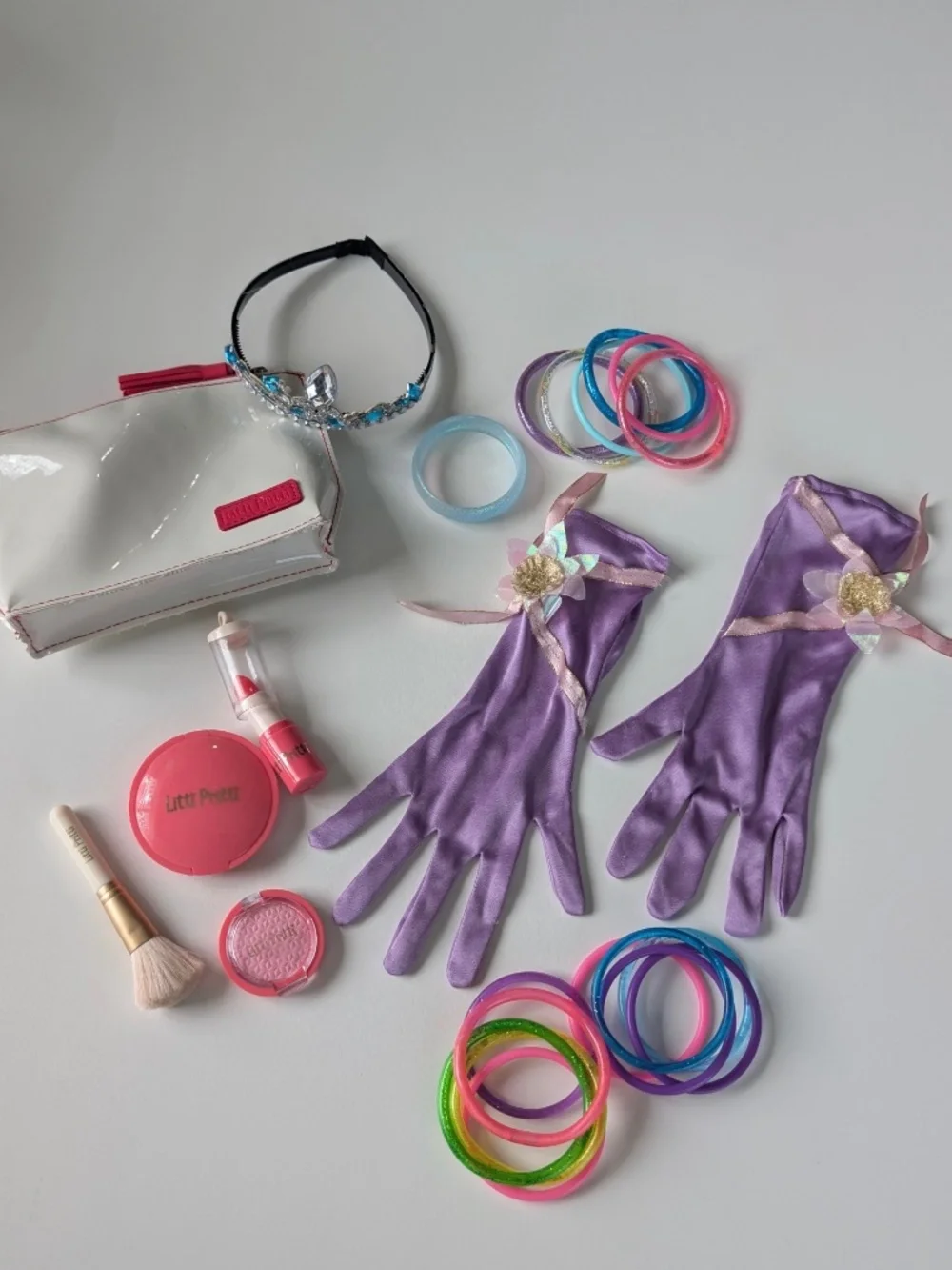 Litti Pritti Cosmetic Play Pretend Makeup Case dress up princess crown bracelets